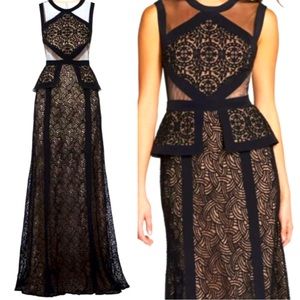 BCBG MaxAzria Formal Gown Viviana, Black Lace, Size 2